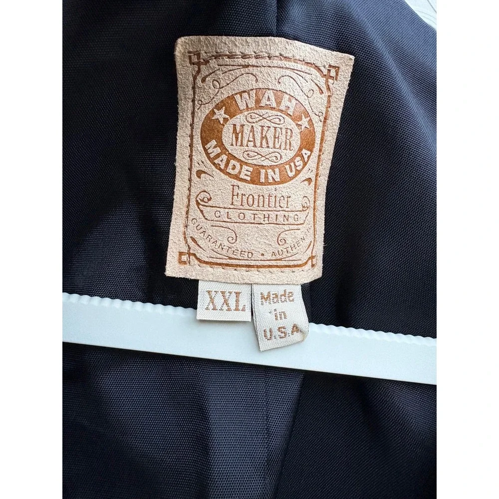 Vintage Wah Maker Frontier Clothing Mens‎ XXL Mauve Damask Western Vest USA